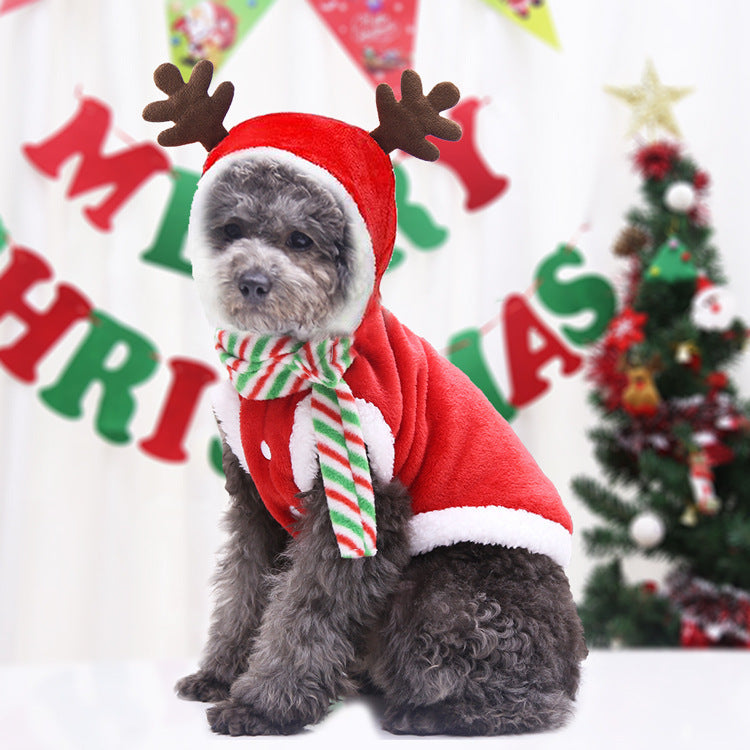 Wholesale Small, Medium and Large Dogs Pet Christmas Cotton Funny Autumn and Winter Clothes