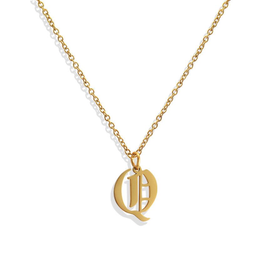 Wholesale Capital Letter Pendant Clavicle Chain Necklace