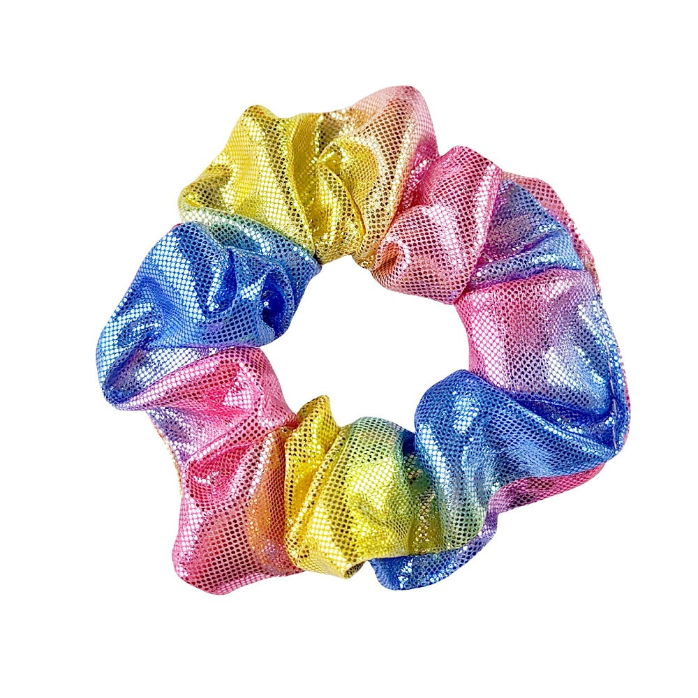 Wholesale laser bronzing large intestine gradient color plate hair rope horsetail large intestine ring