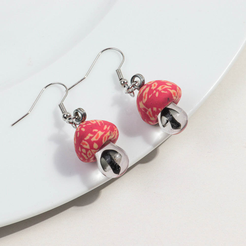 Wholesale Cute polymer clay Mushroom Earrings from the Countryside
