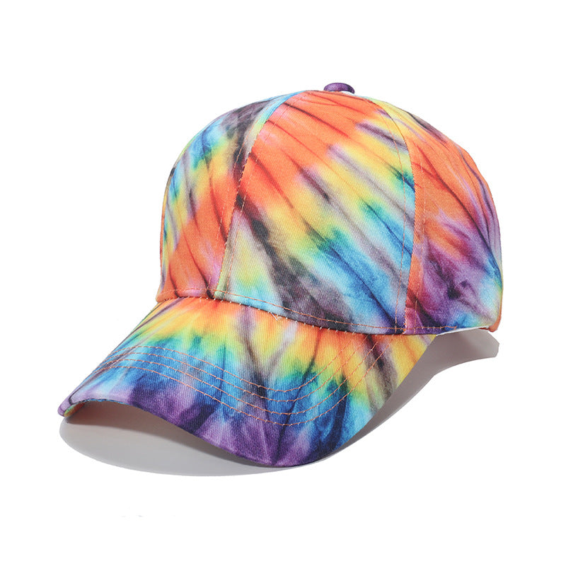 Wholesale Hip Hop Visor Tie Dye Polyester Baseball Cap