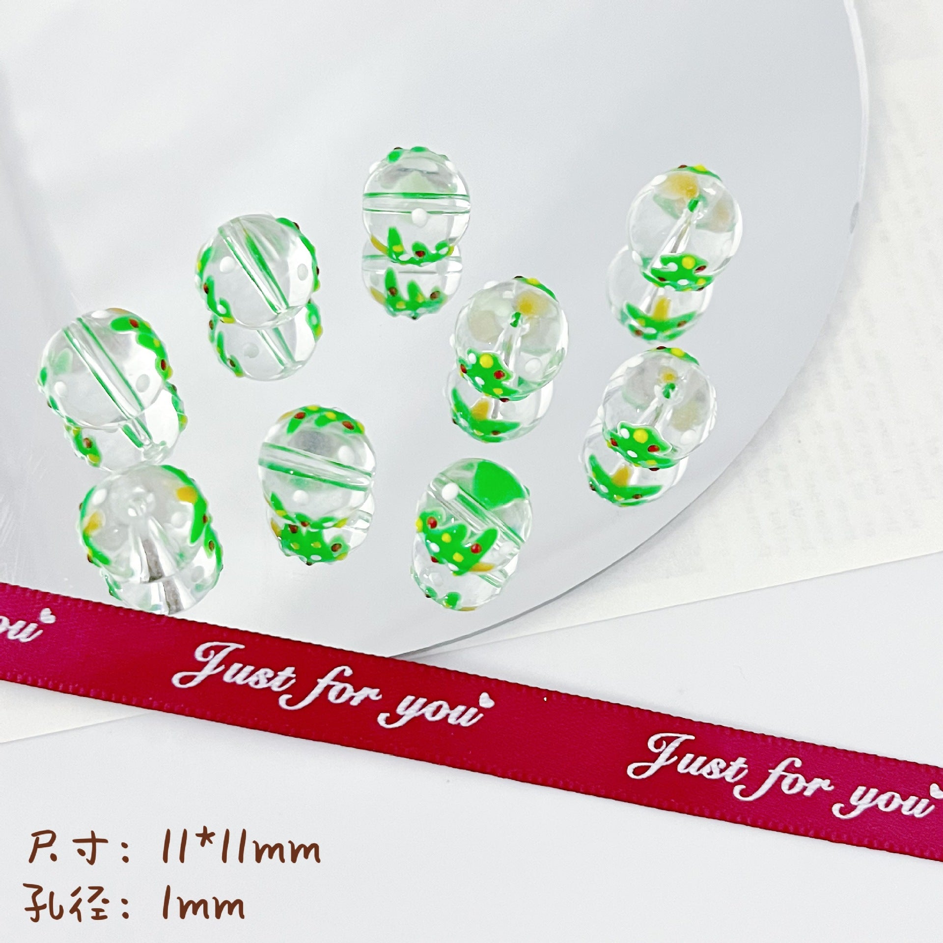 Wholesale 10pcs Santa Claus Snowflake Christmas Series Beads