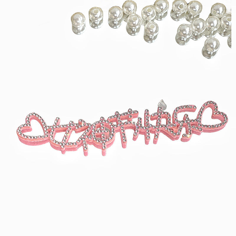 Wholesale 5PCS/PACK Mother's Day Sparkling Diamond Acrylic Cake Decoration