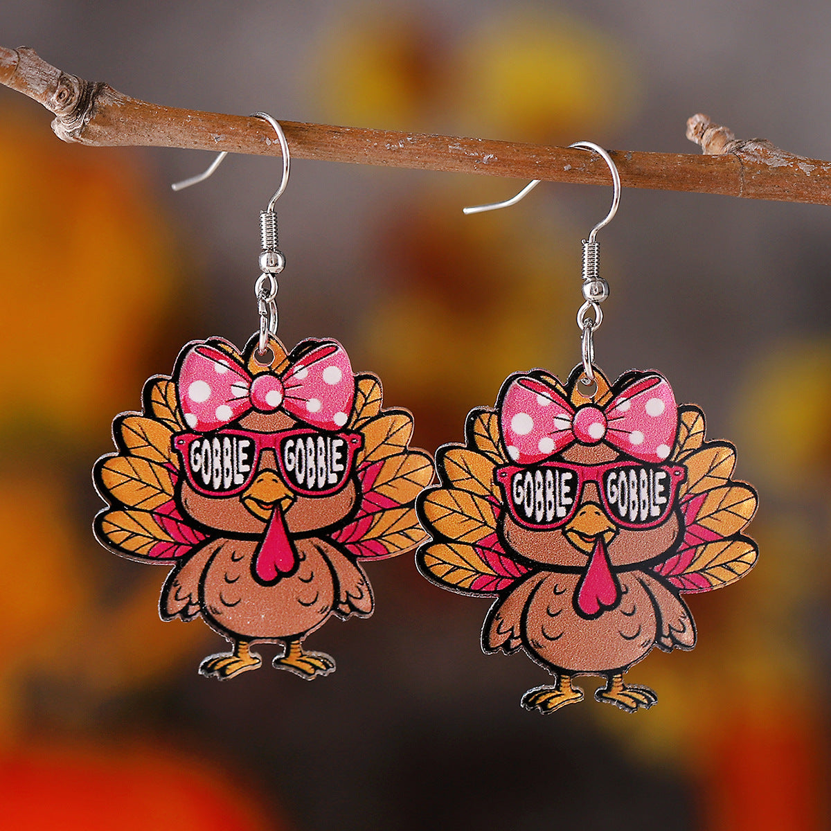Wholesale Thanksgiving Harvest Festival Sunglasses Turkey Acrylic Earrings