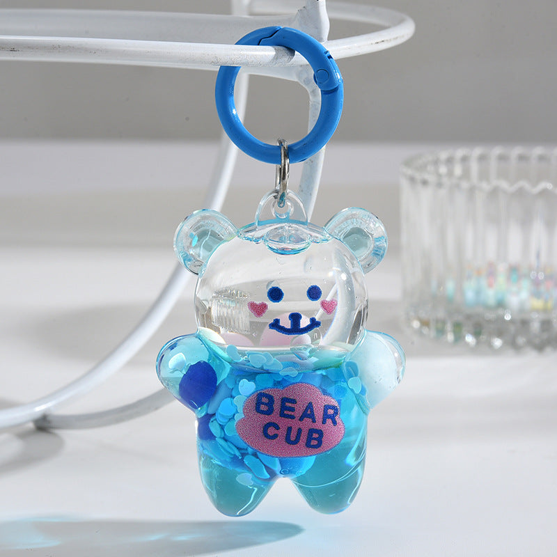 Wholesale Acrylic Oil Graffiti Bear Keychain