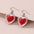 Wholesale Valentine's Day love Stainless steel Stainless steel glass heart-shaped ear hook Time Gem earrings