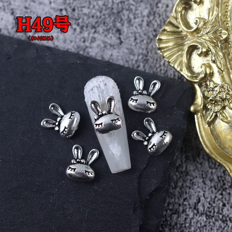 Wholesale Ancient Silver Alloy Angel Skull Nail Art Charms For  Dark Retro Style