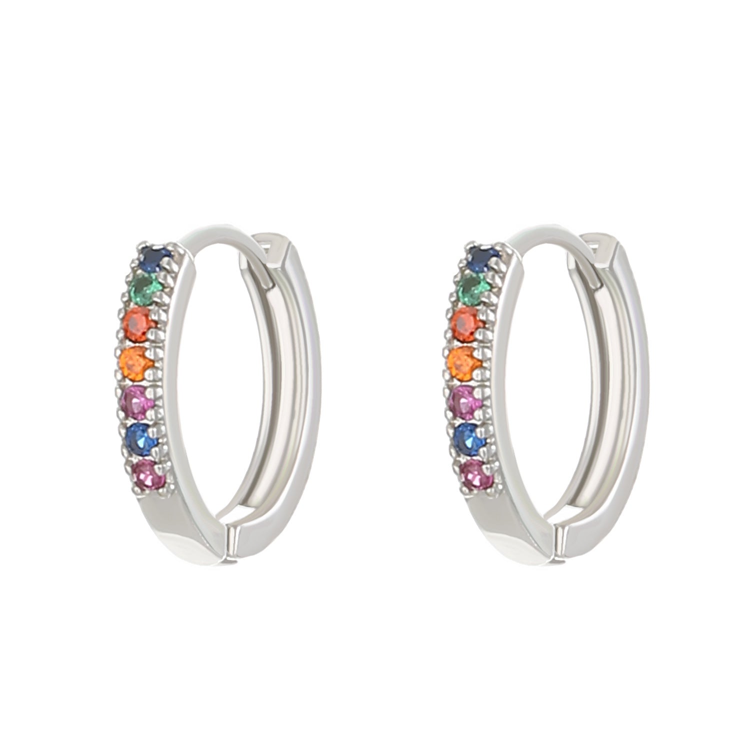 Wholesale Color Zircon Copper Earrings