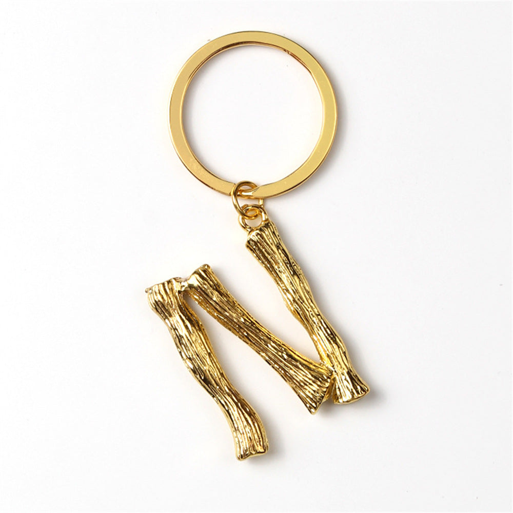 Wholesale Creative 26 English Letters Zinc Alloy Keychain