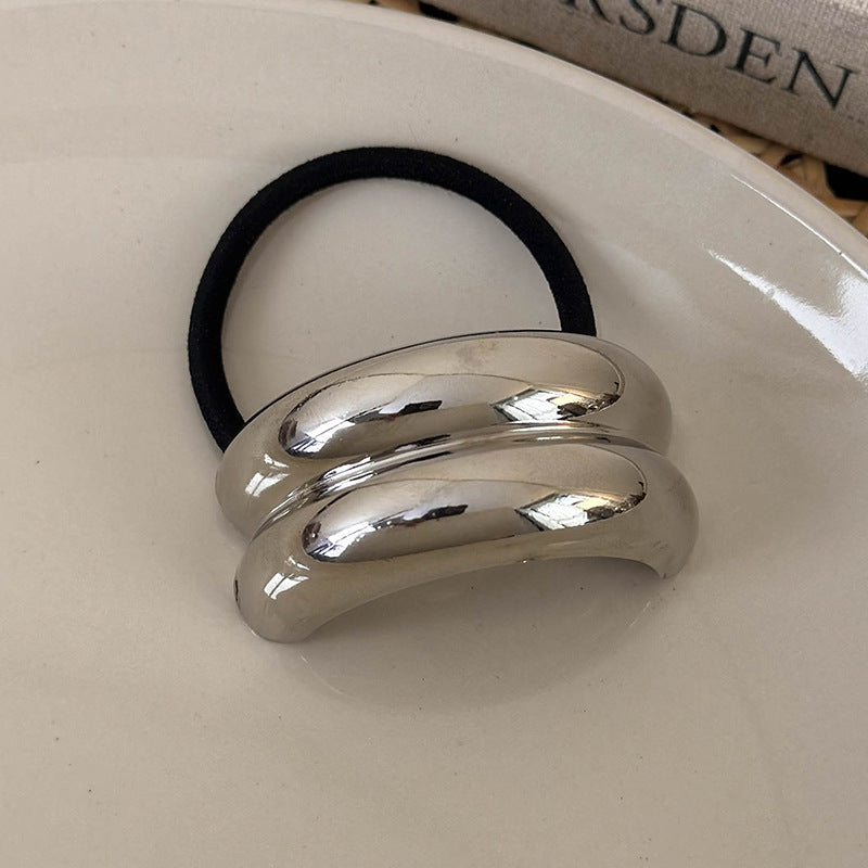 Wholesale geometric metal elastic all-match design retro temperament hair rope