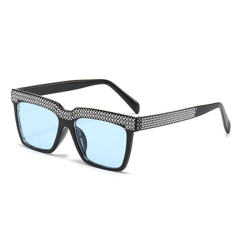 Wholesale Imitation Diamond Square Gradient Fashion Sunglasses Trendy Driving Sunglasses