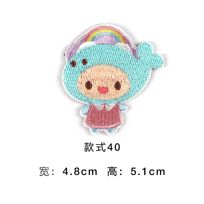Wholesale Trendy Self Adhesive Astronaut Star Embroidered Patches Non Woven Fabric DIY Decorative For Bags Shoes Clothing Towels