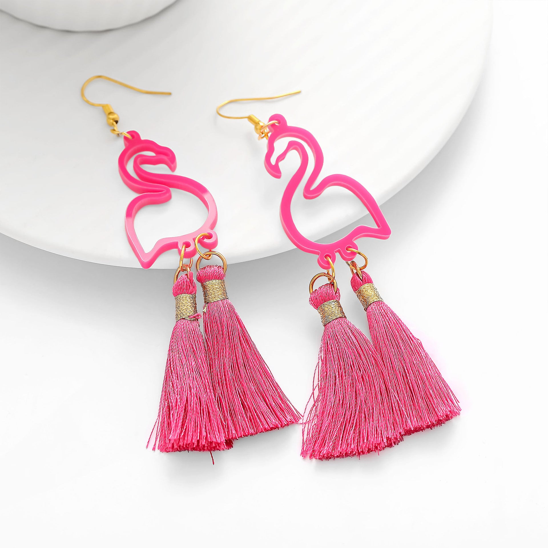 Wholesale Acrylic earrings swan tassel earrings
