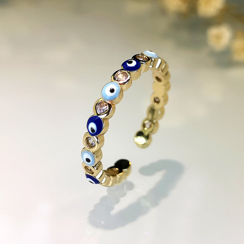 Old Style al por mayor NUEVA imagen del ojo de diablo anillo de cobre