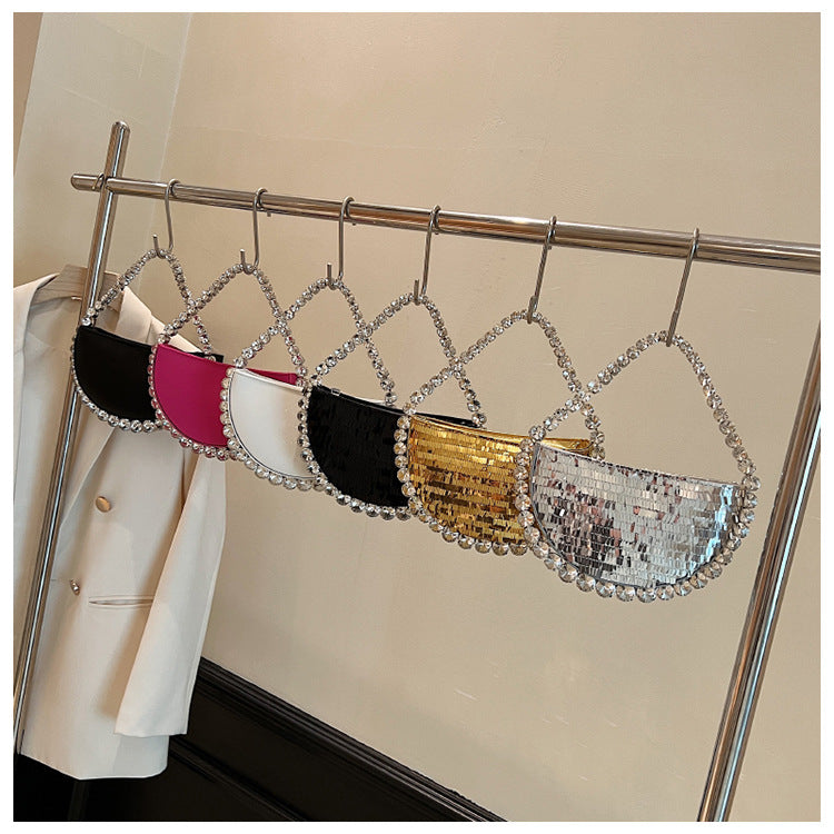 Wholesale Sequin Studded PU Handbag Dinner Bag