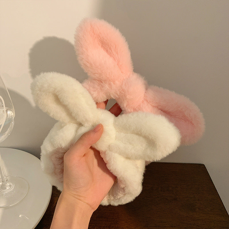Wholesale Cartoon plush rabbit ears headband with bowknot
