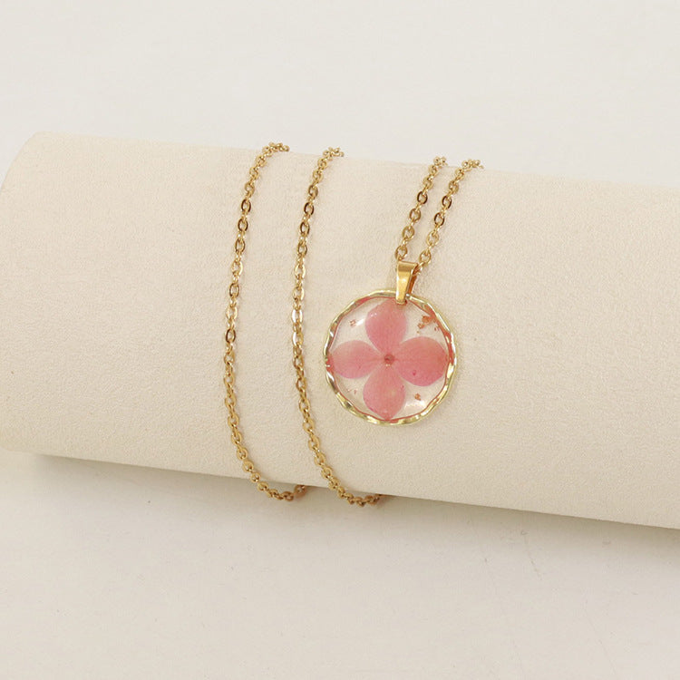 Wholesale 6pcs Irregular Round Flower Vintage Necklace