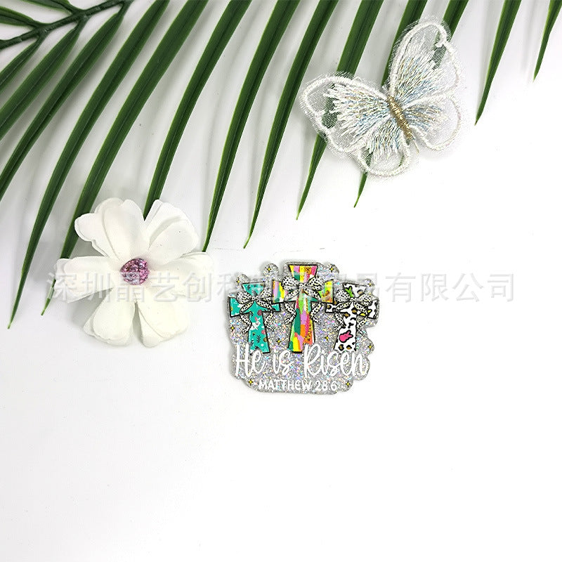 Wholesale 10pcs/ pack Sequin Acrylic DIY Accessories - Faith Series