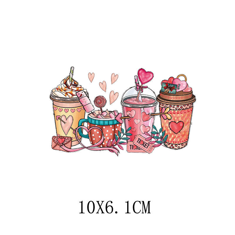 Wholesale Romantic Valentine' s Day Heat Transfer   UV DTF Ready to Press Transfers Wraps