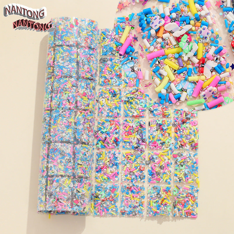 Wholesale Pointed bottom rhinestone with resin cylinder mixed DIY double-sided tape drill piece