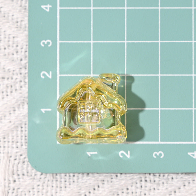 Wholesale 5pcs/pack Cartoon house straight hole beaded