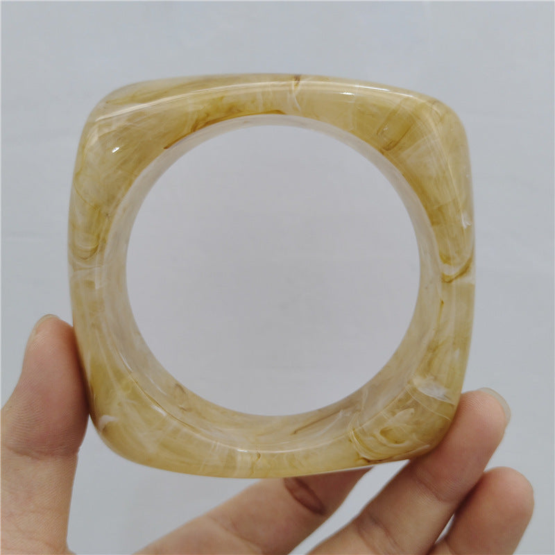 Wholesale Geometric Irregular Acrylic Ring Elegant Retro Bracelet