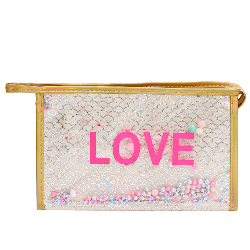 Wholesale Polyester Cosmetic Bags, Cartoon Storage Bags, Rolling Ball Cosmetic Bags