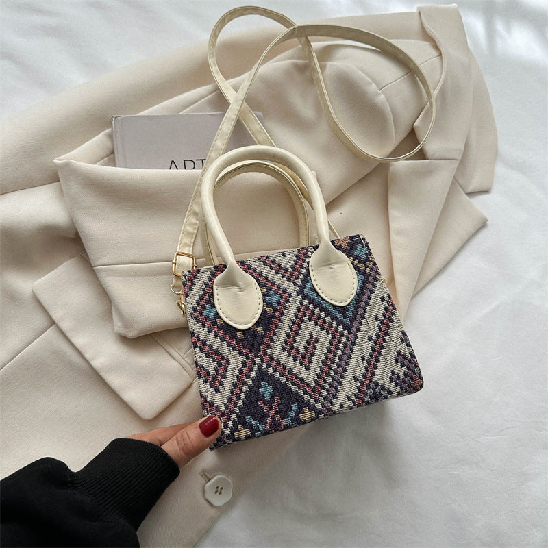 Wholesale PU Ethnic Style Small Square Bag