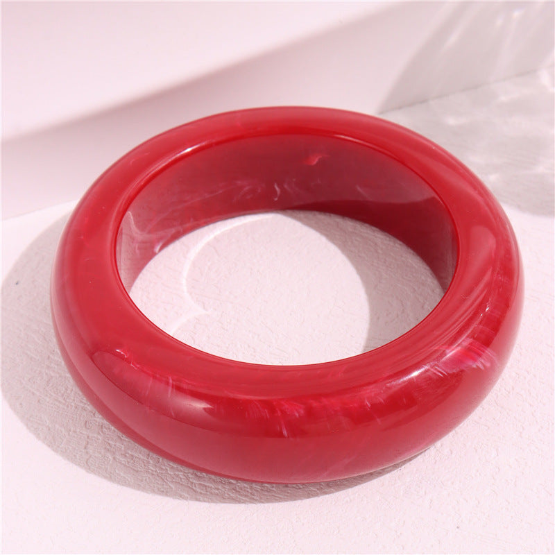 Wholesale Retro Geometric Round Smudged Transparent Bracelet