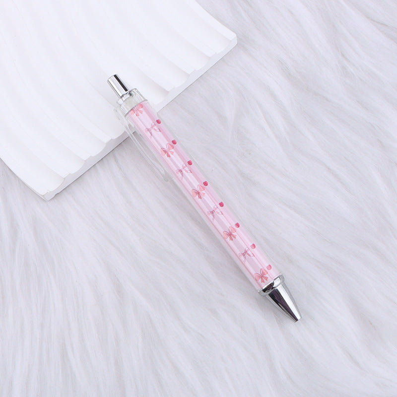 Wholesale Christmas & Pink Bow & Blingbling Roll Paper Ballpoint Pen