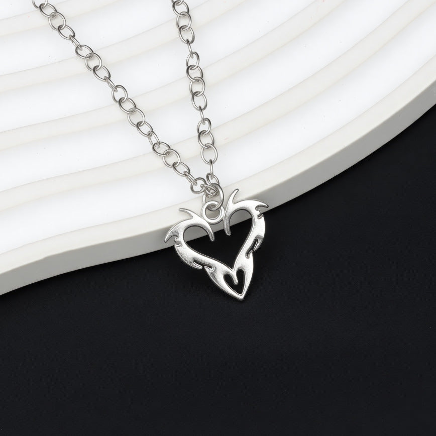 Wholesale Punk Snake Entangled Sword Retro Dark Silver Necklace