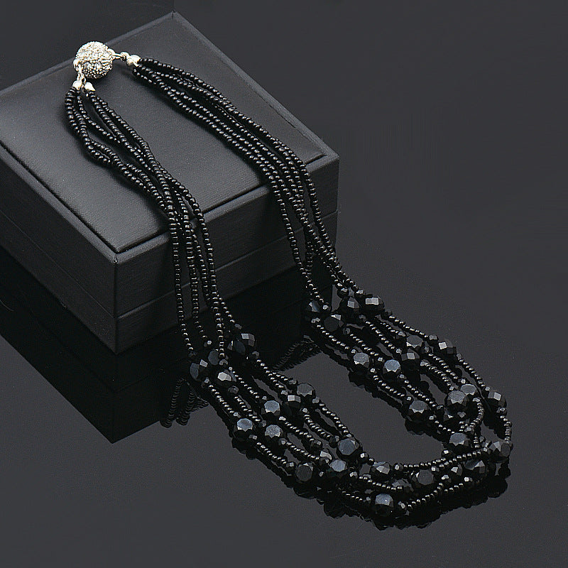 Wholesale Rhinestone Magnetic Clasp Multicolor Crystal Beads Bracelet Necklace