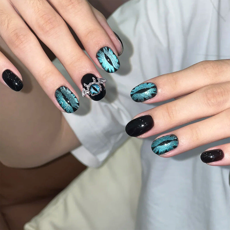 Wholesale Dark Cyberpunk Devil Eye Nail Art Decor In Alloy Metal Trendy Chic Nail Accessory For Everyday And Resale