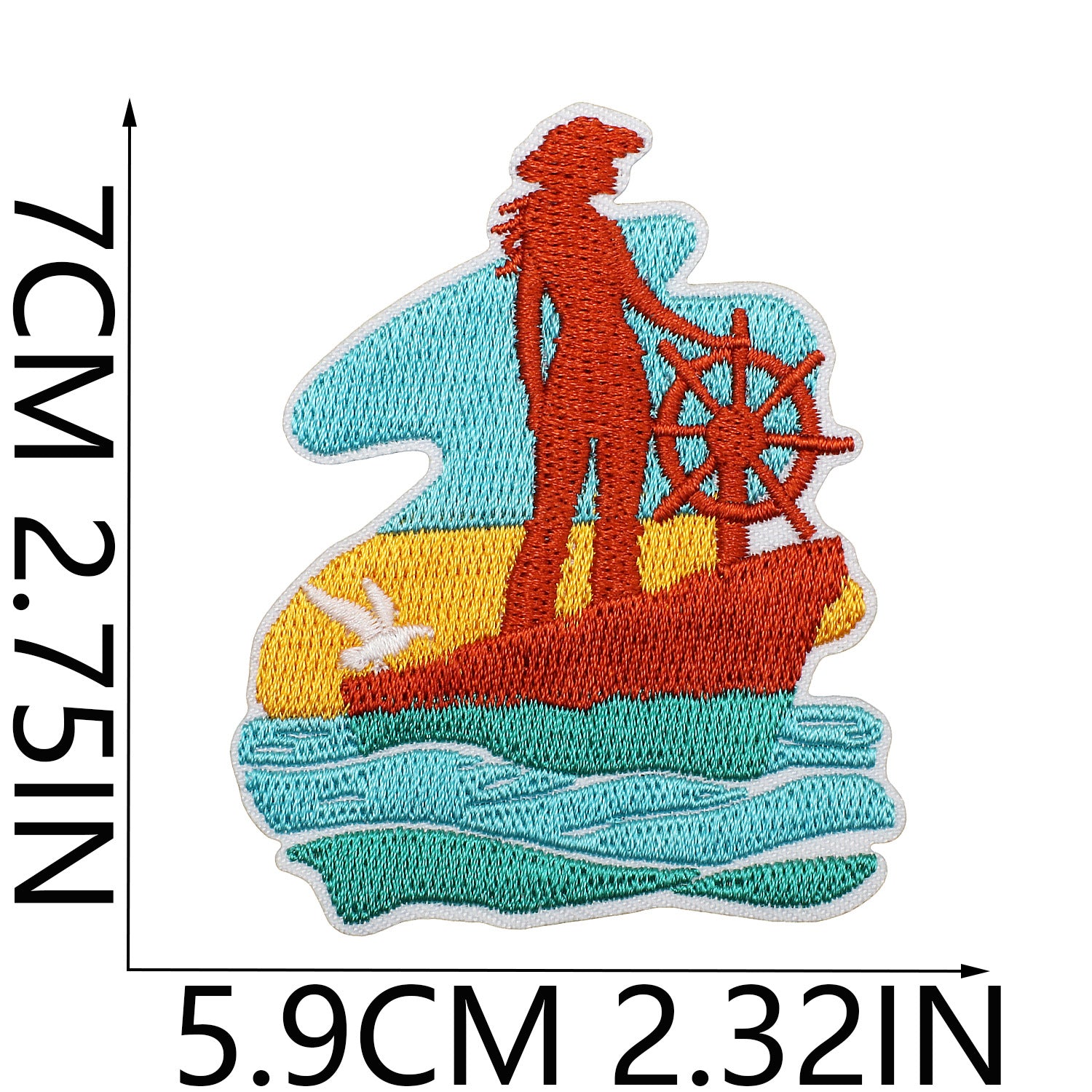Wholesale Western Cowboy Shell Embroidered Patch Polyester Heat Transfer Applique For Clothing Casual Decorative Accent And Resale