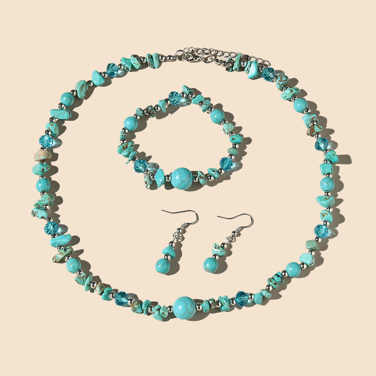 Wholesale Fashion Bohemian Turquoise Long Vintage Beaded Necklace