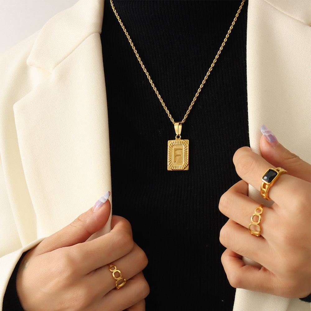 Wholesale Vintage High-end Gold-plated Titanium Steel Necklace