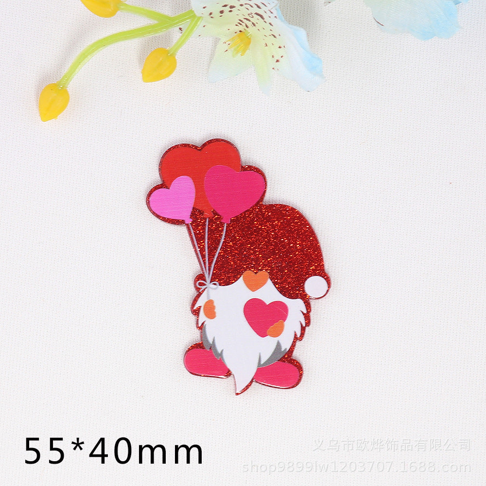 Wholesale 10pcs Cartoon Lips Letters Acrylic DIY Patches