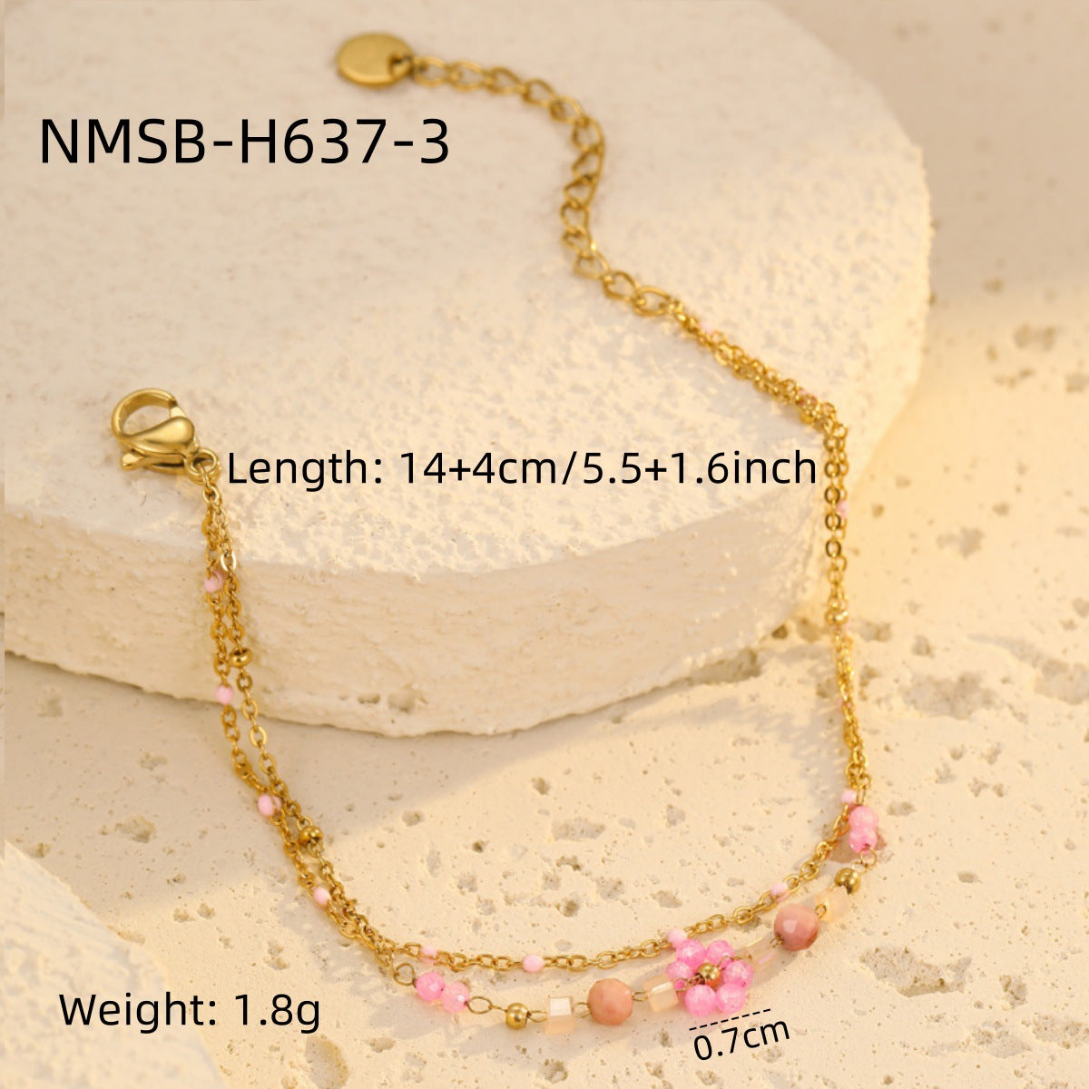 Wholesale Colorful Flower Beaded Bracelet