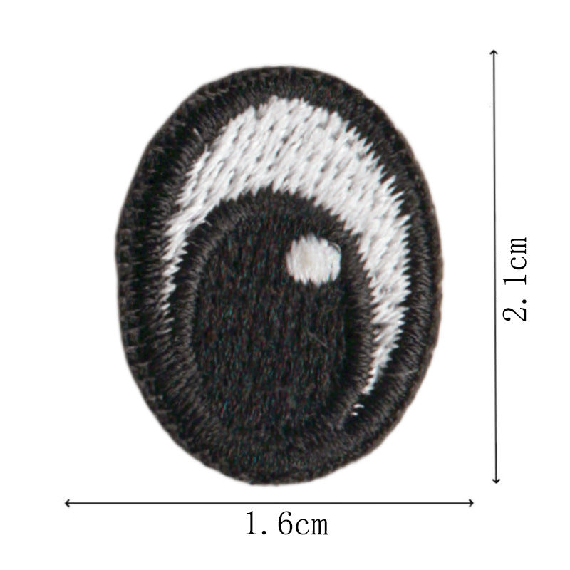 Wholesale Embroidered Cartoon Eye Patches Iron On DIY Decorative Accent For Towels Clothing Craft Supply