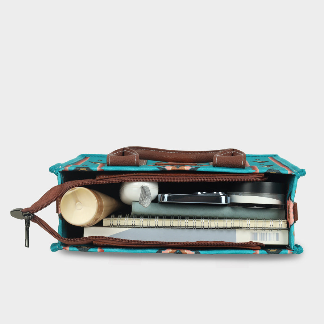 Wholesale Vintage Aztec Ethnic Style Tote Bag Bohemian Canvas Single Shoulder Diagonal Cross Bag