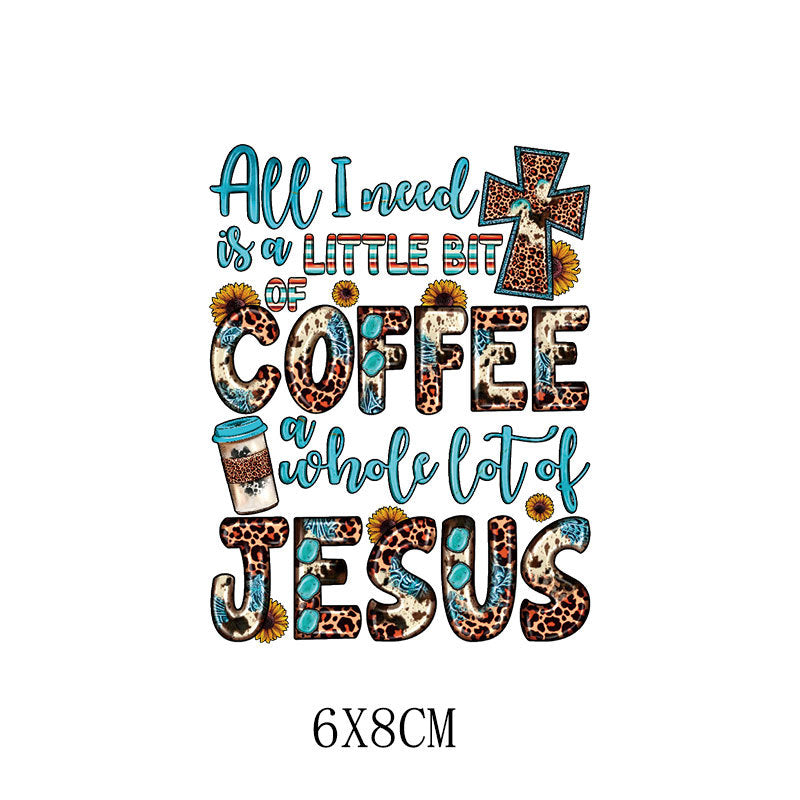 Wholesale  5pcs/pack   Sunflower letter heat transfer sticker pattern     UV DTF Ready to Press Transfers Wraps