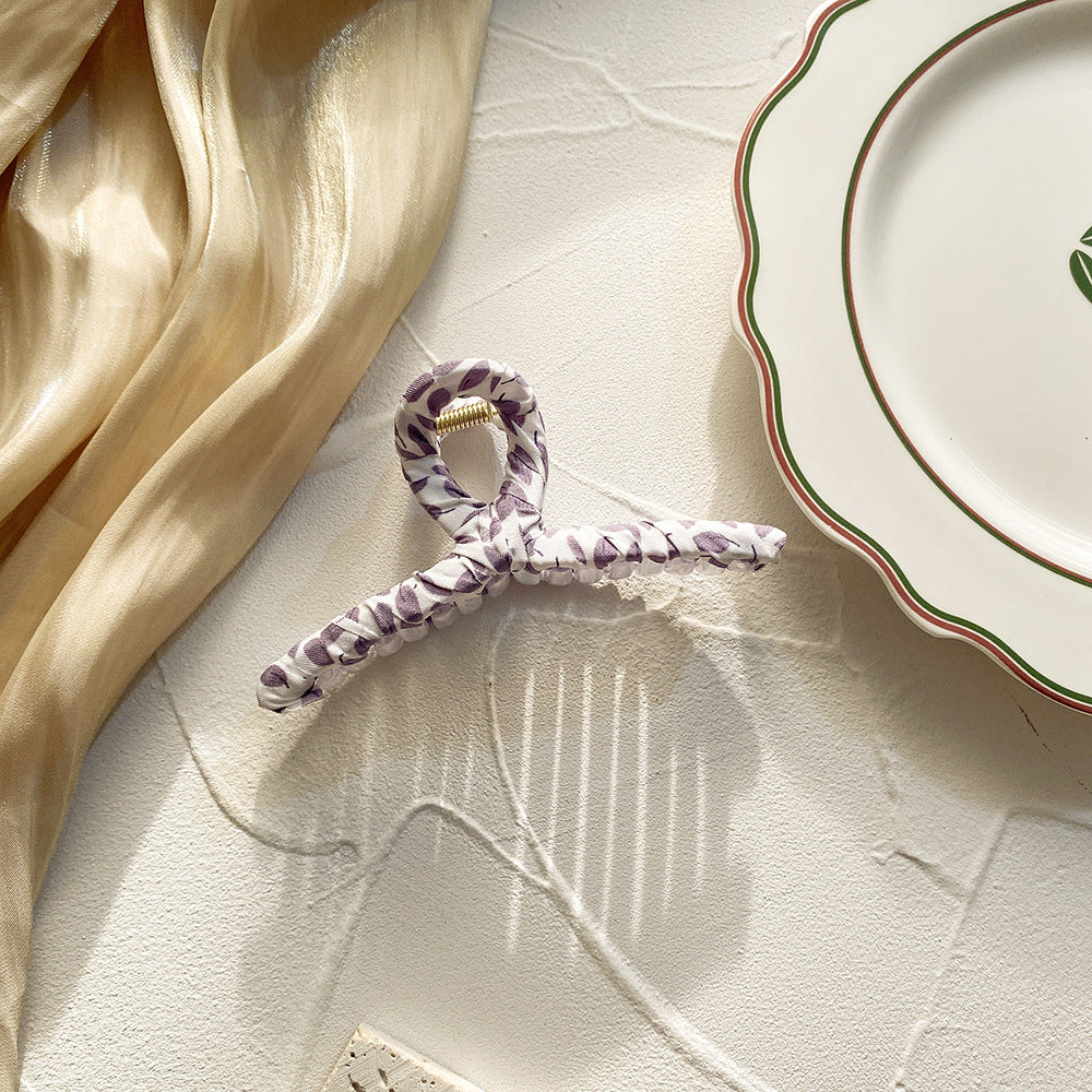 Wholesale 10pcs Girly Flowers Spring Two Color Fabric Candy Color Shark Clip Barrette