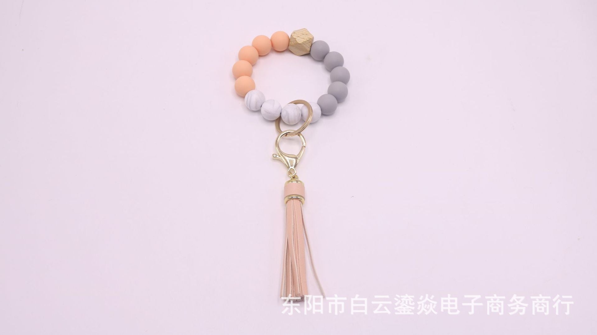 Wholesale 10pcs/pack  Silicone leather tassel bracelet Wristlet Keychain