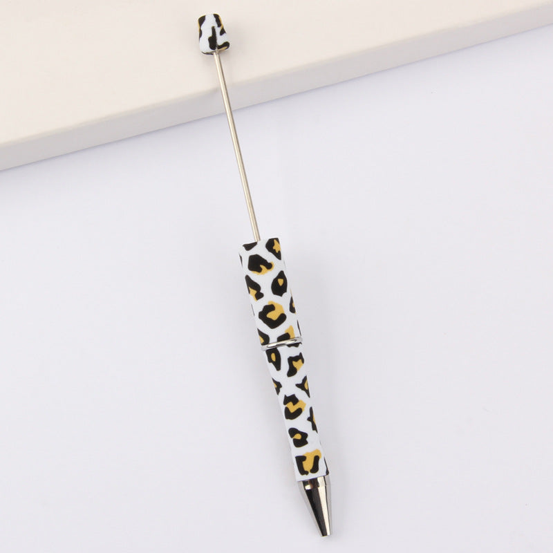 Wholesale Beadable Pens DIY for Beaded Cow Leopard Print Plastic Pen