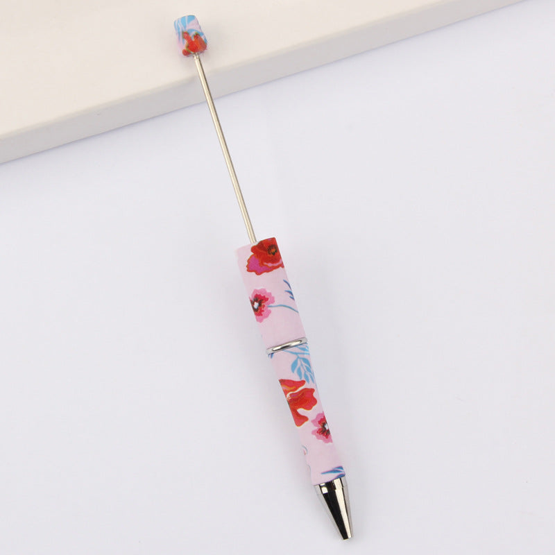 Wholesale Beadable Pens DIY for Beaded Cow Leopard Print Plastic Pen