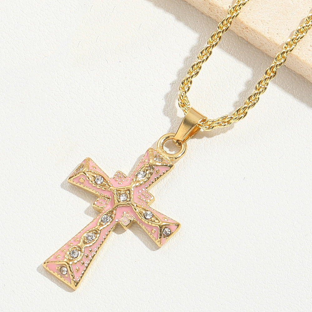 Wholesale Cross Pendant Clavicle Chain Vintage Necklace