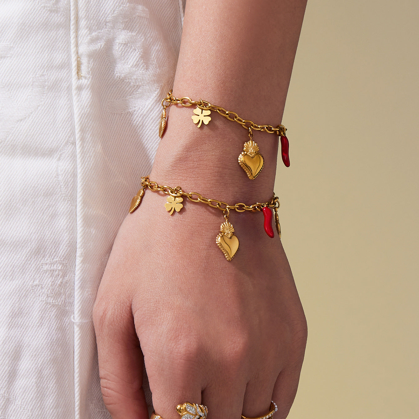 Wholesale Heart-shaped Titanium Steel Necklace