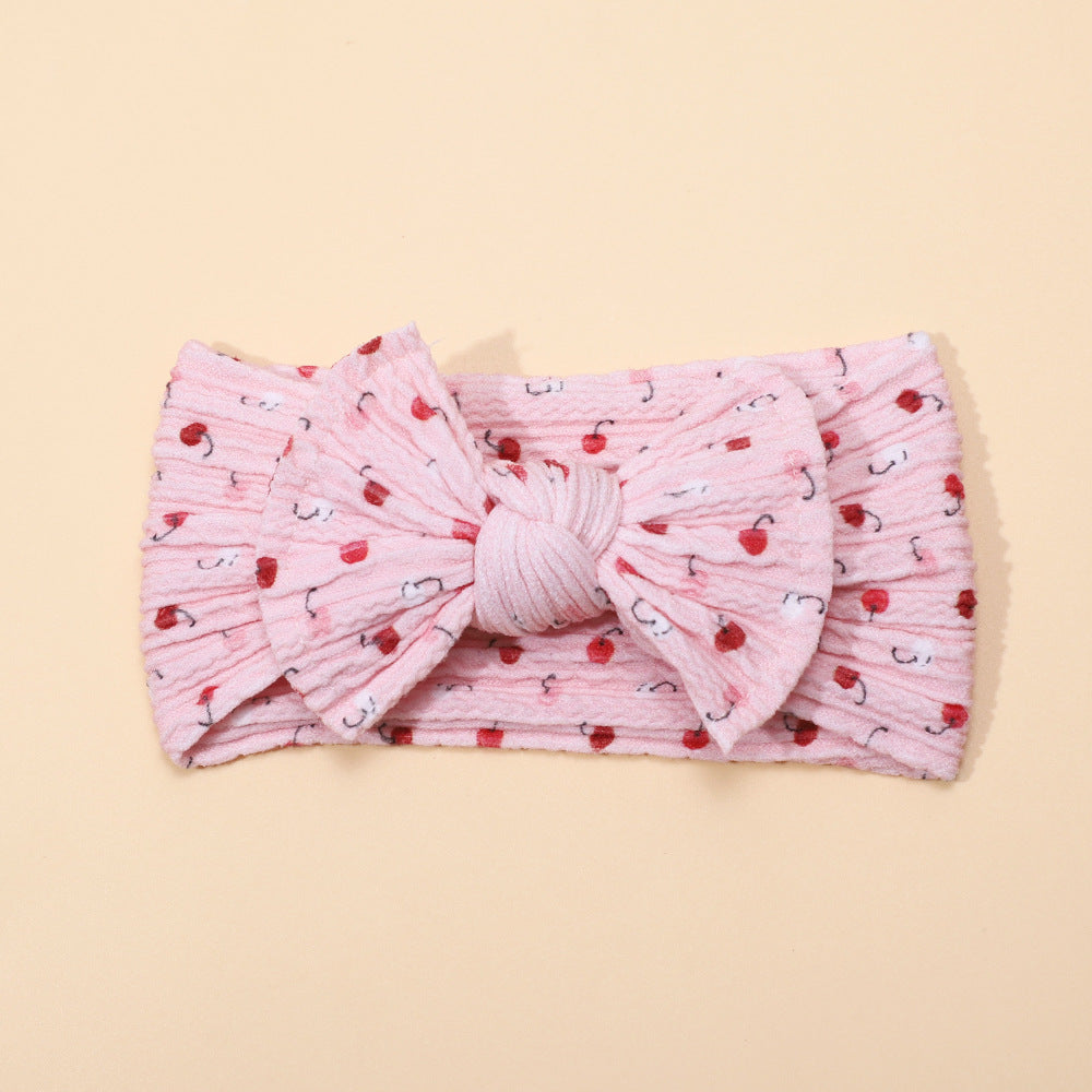 Wholesale Printed Bow Fabric Children's Headbands