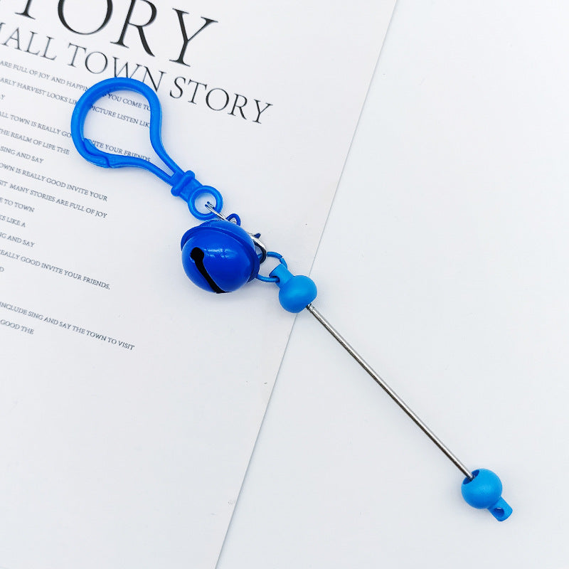 Wholesale DIY Cute Accessories Bell Handmade Bead Colored Keychains