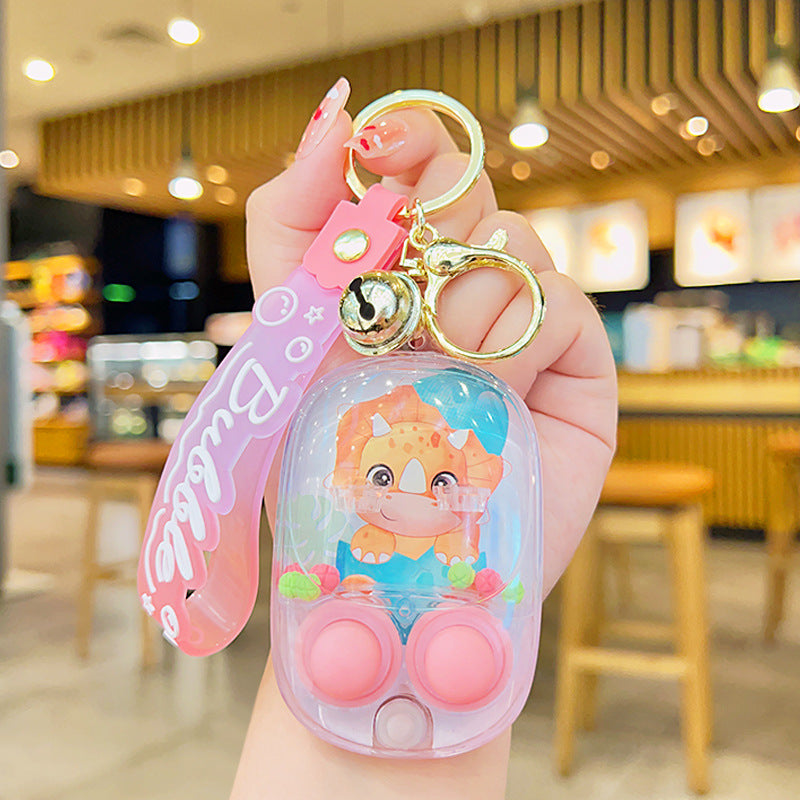 Wholesale Cartoon Dinosaur Underwater Shooting Game Machine Decompression Acrylic Keychain